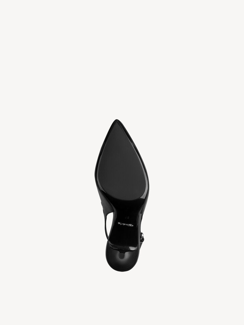 Leren Slingpumps - zwart