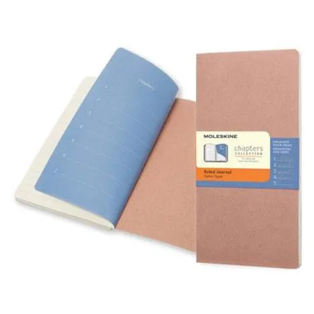 Moleskine Chapter-Notizheft altrosa, liniert, Slim Medium