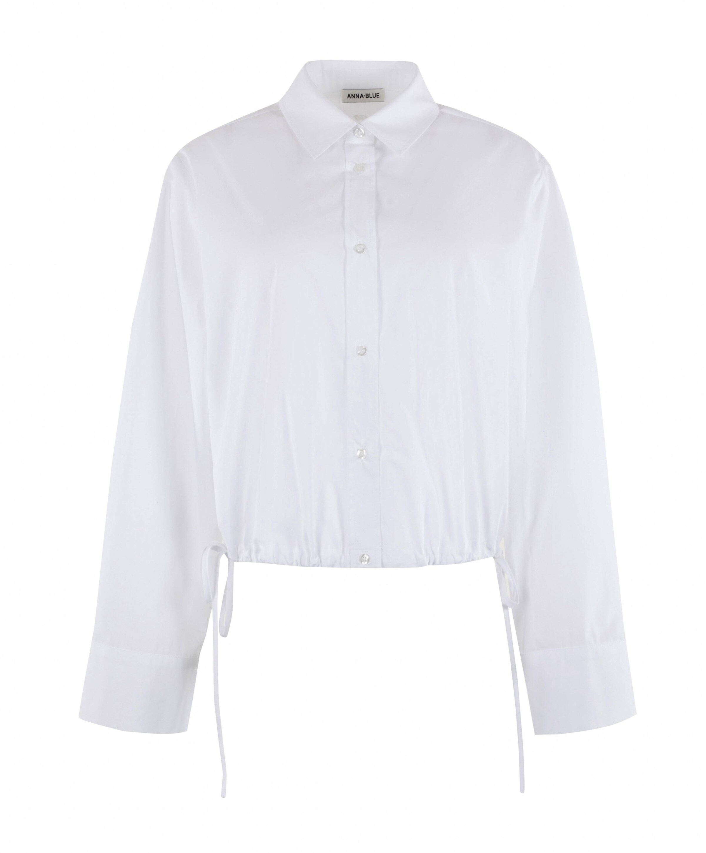 Anna Blue Dames blouse wit