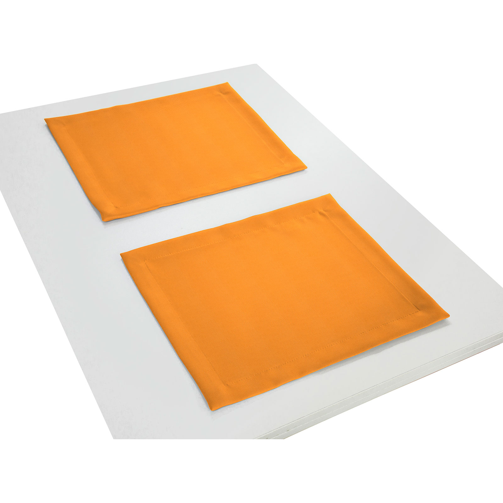 2er Pack Tischset mit Saum WIRTHNATUR - orange - 40x35 cm