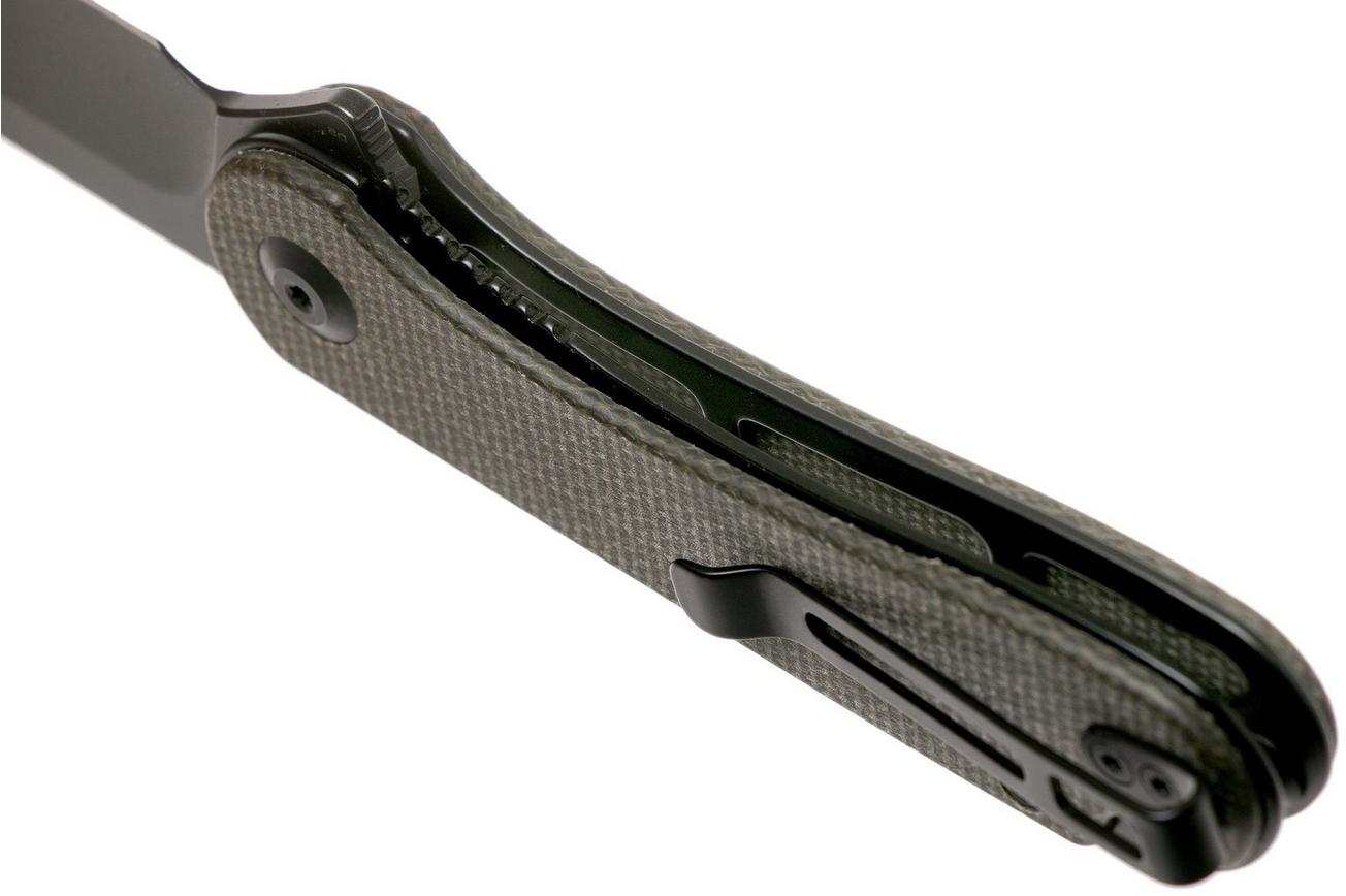 Civivi Elementum C907Z Black, Dark Green Micarta zakmes