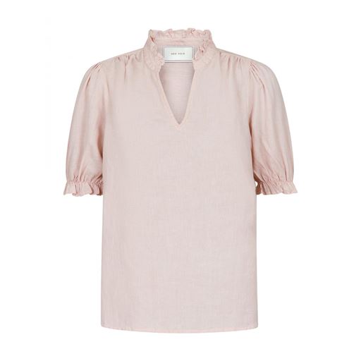 Neo Noir Odesa Linen Bluse, Rose Smoke, 38