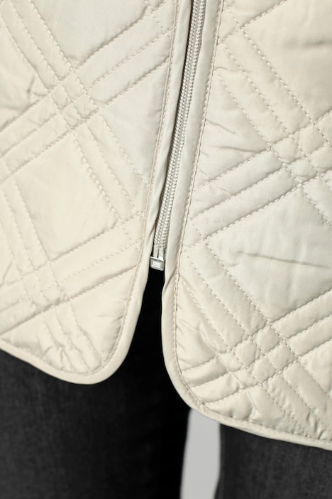 Steppjacke, figurumspielend, Hemdkragen, Langarm