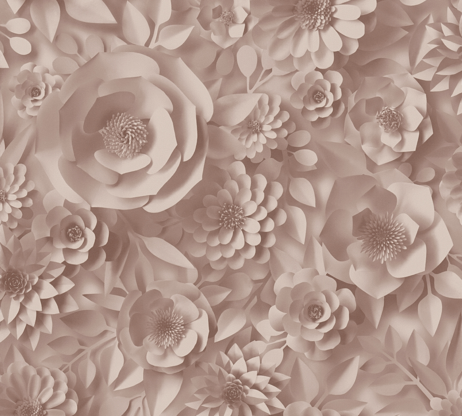 Vliestapete 3D PINTWALLS - Floral - rosa-weiß - 10 Meter