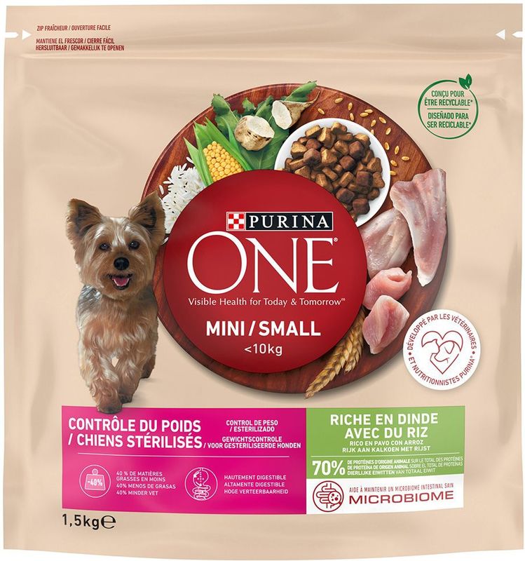 Purina One - Medium/Maxi Adult - Hondenvoer - Rund - Rijst