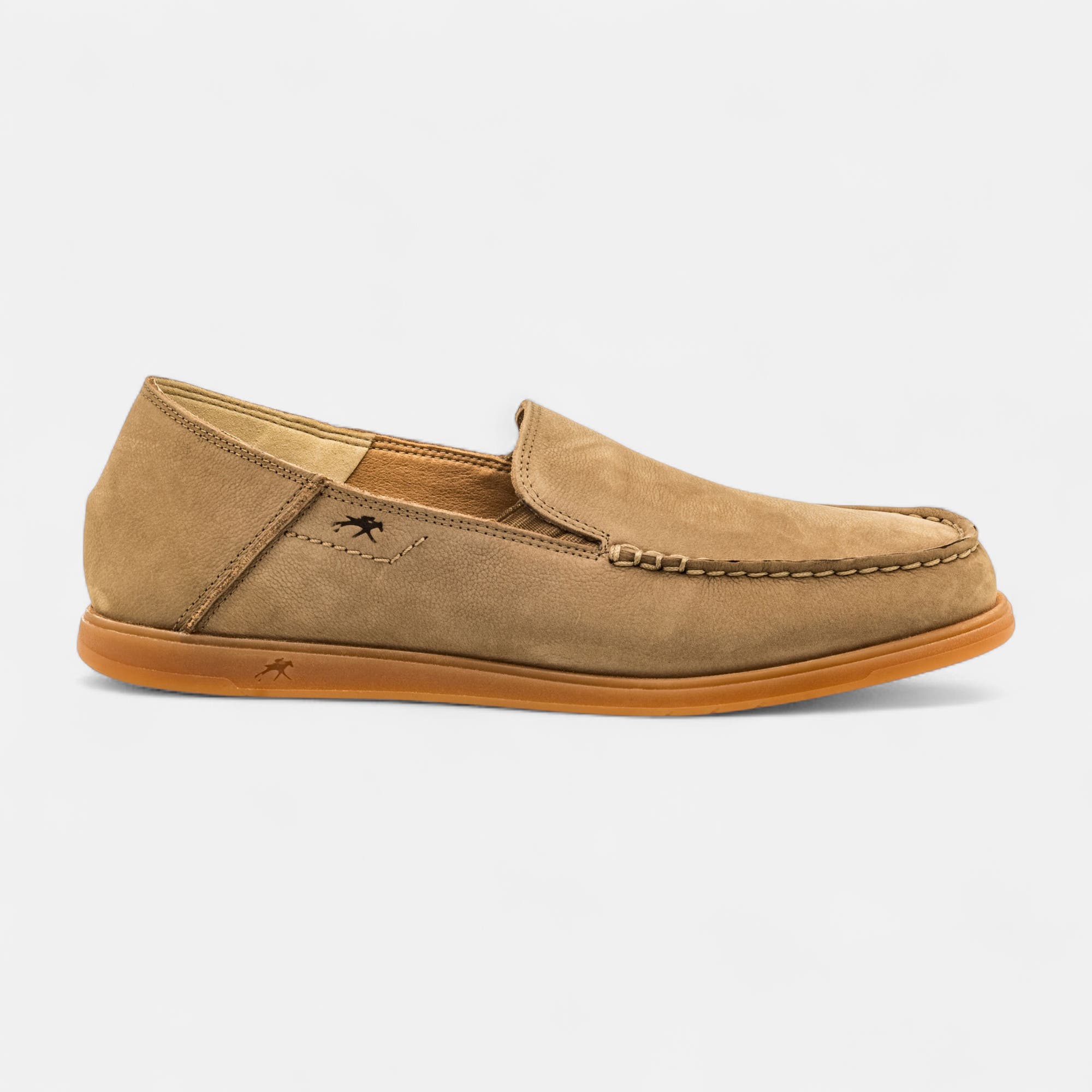 Mocassins pieds sensibles Homme en cuir beige