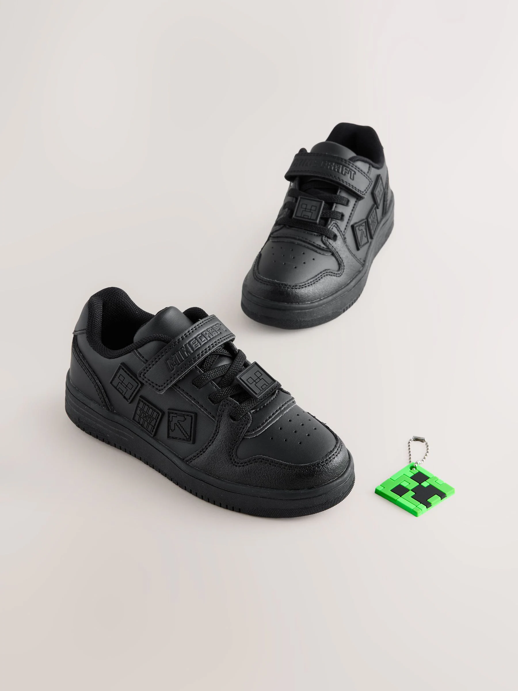 Zwart Minecraft - School Touch Fastening Elastic Lace Shoes