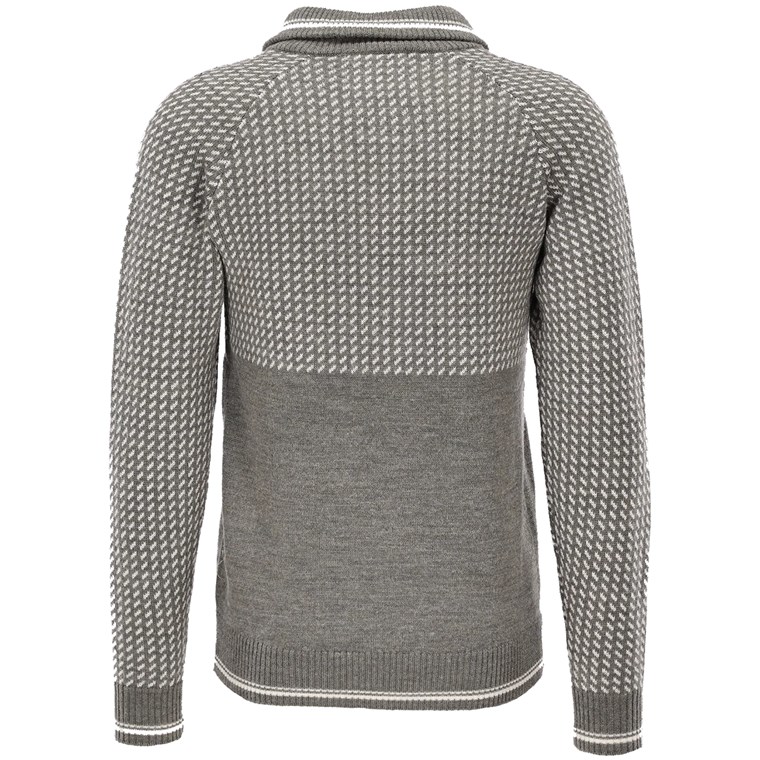Bergans Alvdal Wool Half Zip Men Green Mud/Vanilla White