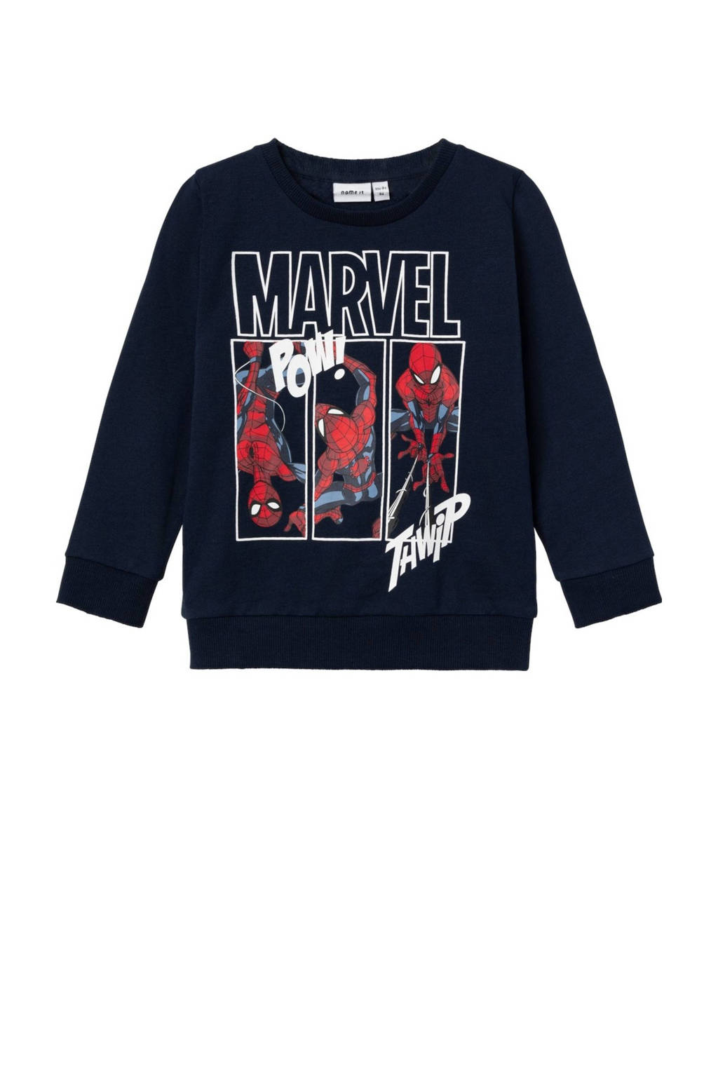 NAME IT Marvel sweater NMMJESSIE donkerblauw/rood