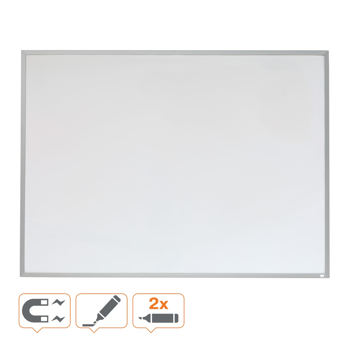Nobo Small magnetisk Whiteboard aluminium ramme 58,5x43cm