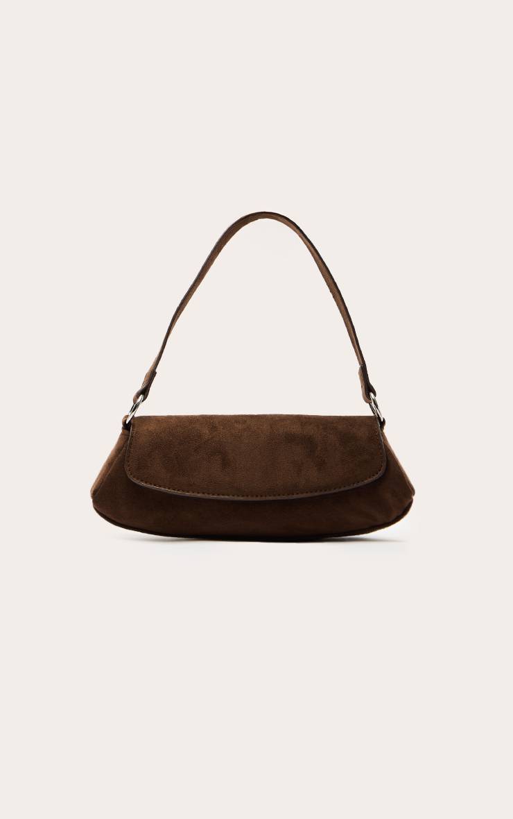 Chocolat Sac À Bandoulière Incurvé Slim En Synthétique