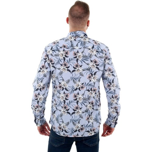 Jack & Jones - 12151589 JPRSUMMER FLOWER PRINT SHIRT L/S BD INFINITY SLIM FIT Azul