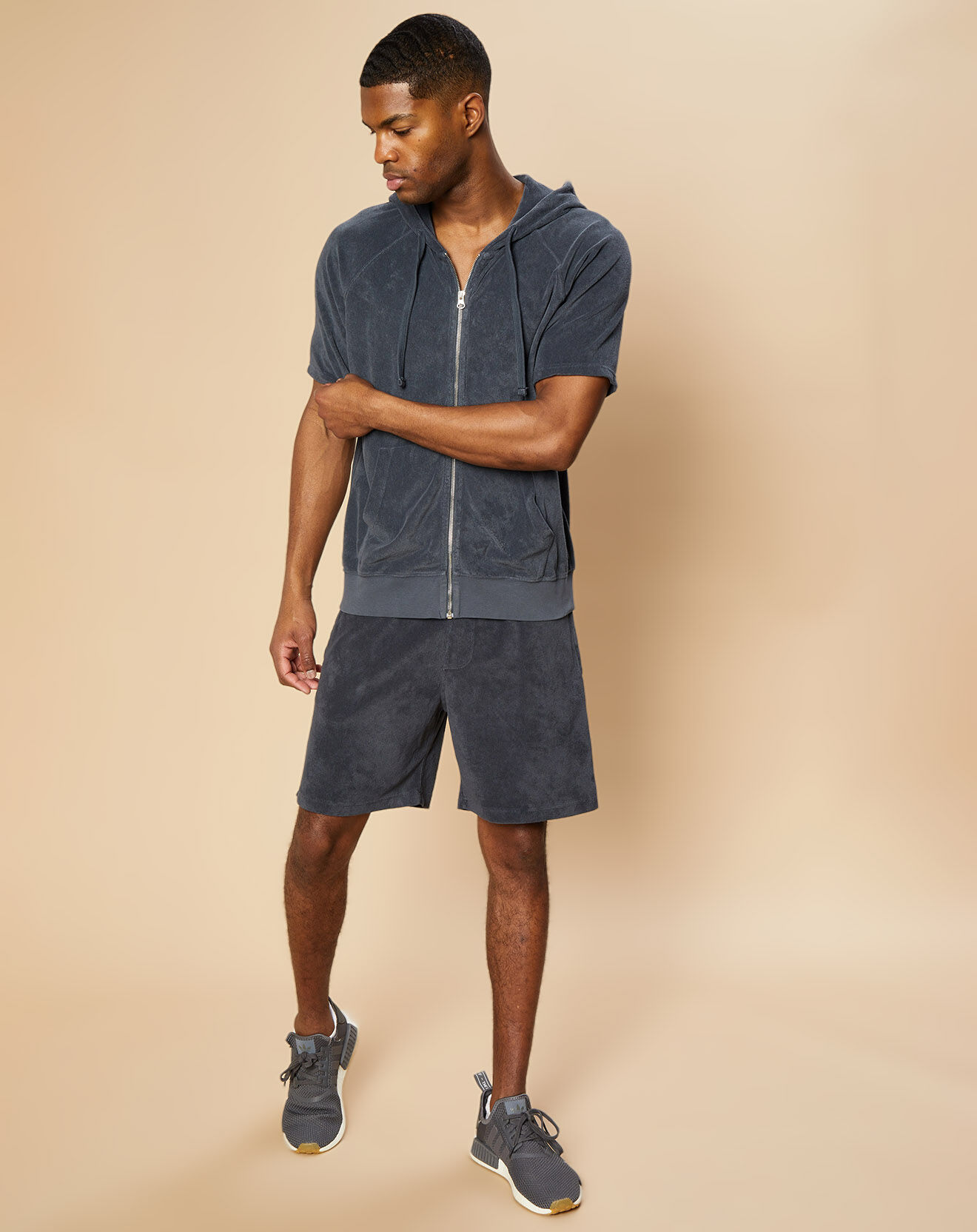 Hartford Sweat à capuche zippé en éponge thunder