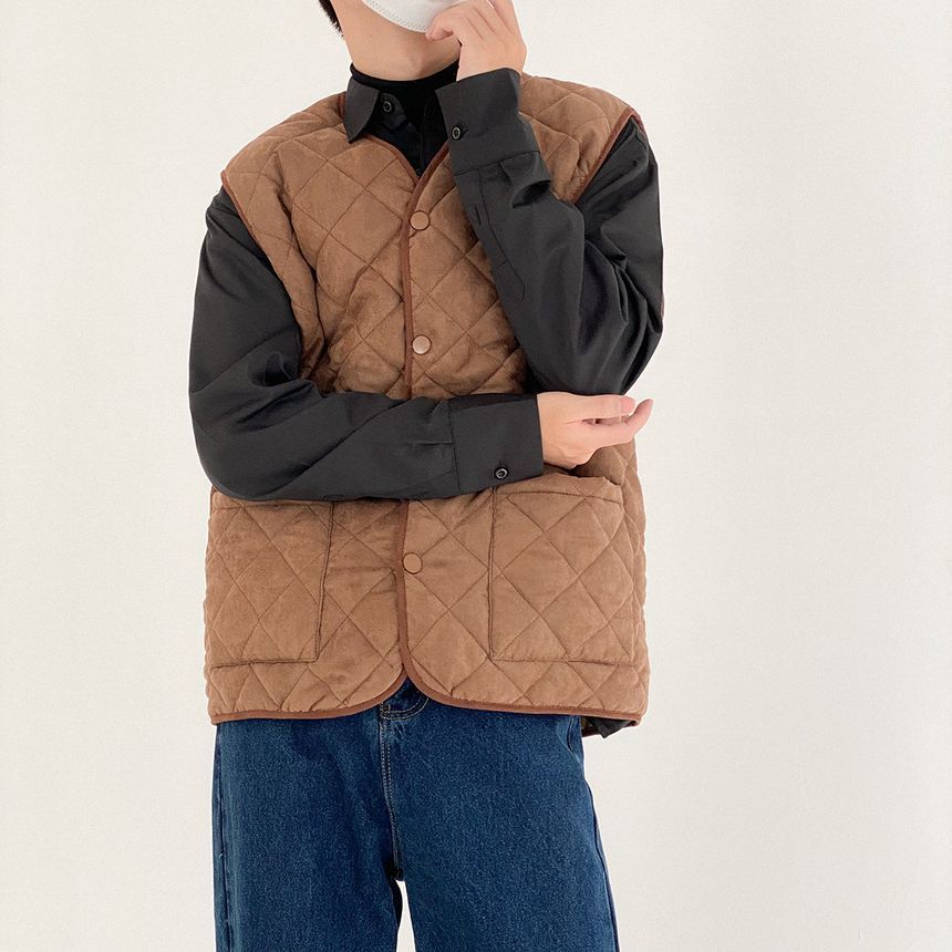 DAZO Studios - Gewatteerd vest met knoopjes
