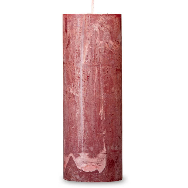 Blokker Rustieke Cilinderkaars - 7x19 cm - Rood