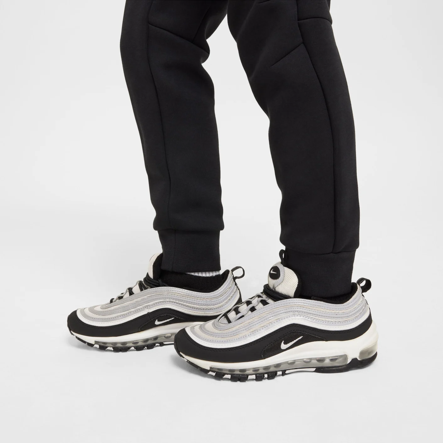 Nike Tech Fleece Sportswear Trainingspak Kids Zwart Donkergrijs