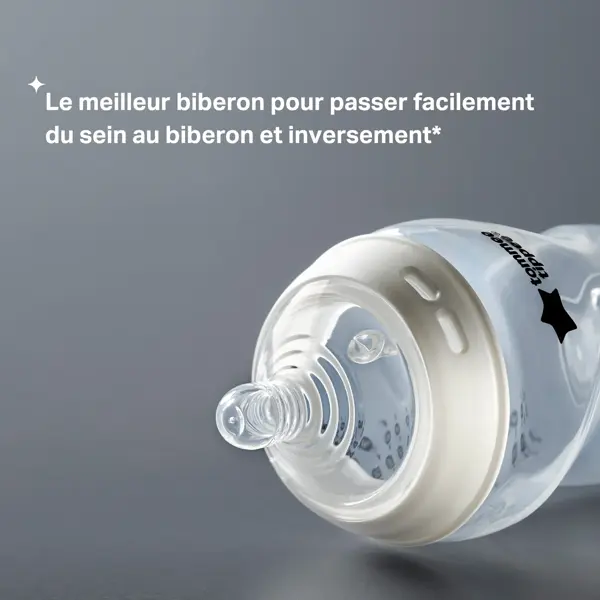 Tommee Tippee Biberon Anti-colique Natural Start, 260ml, lot de 6