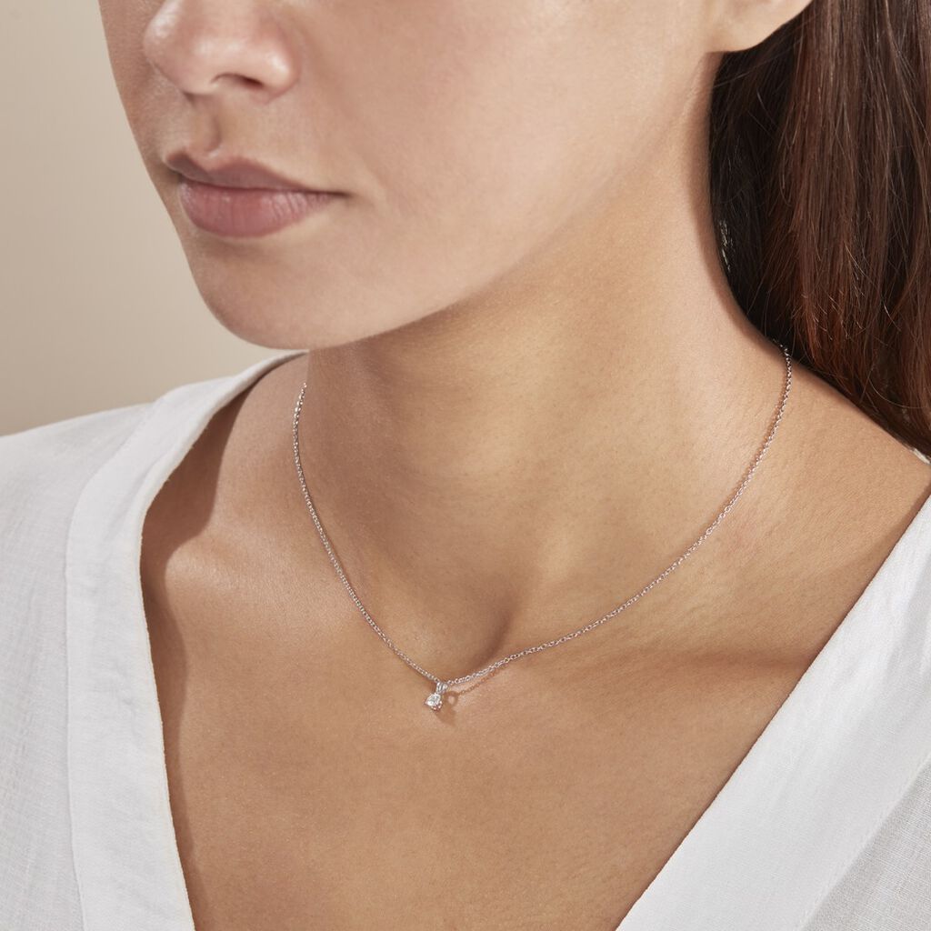 Pendentif Aphrodite Or Blanc Diamant