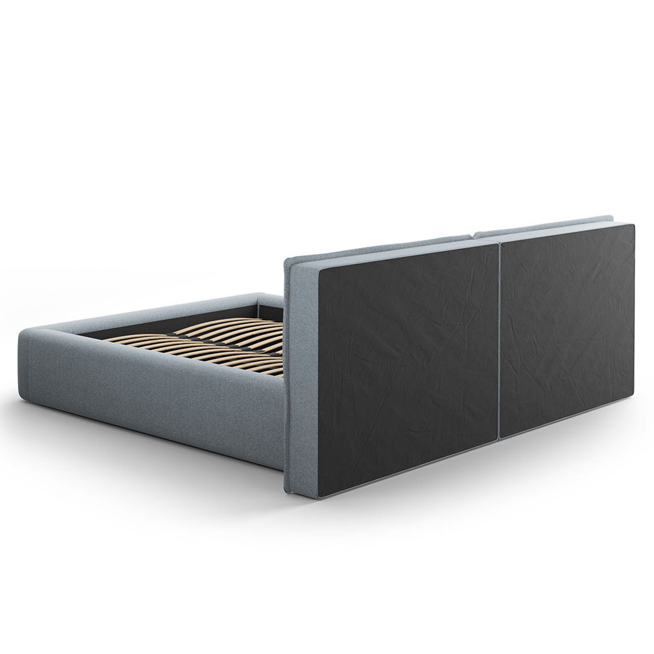 Maison Héritage Lit avec coffre de rangement Tena bleu clair - 230x250x100 cm