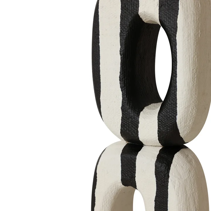 HKliving - Monochrome Art Skulptur, schwarz / weiss