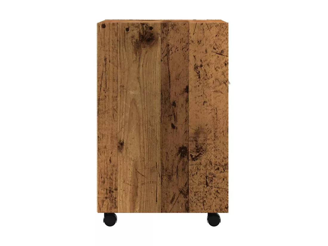 Armoire avec roues vieux bois 33x38x60 cm bois d'ingénierie