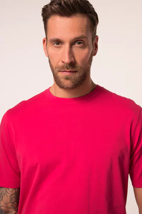 T-Shirt, Basic, Rundhals, gekämmte Baumwolle, bis  10 XL, violett | Ulla Popken