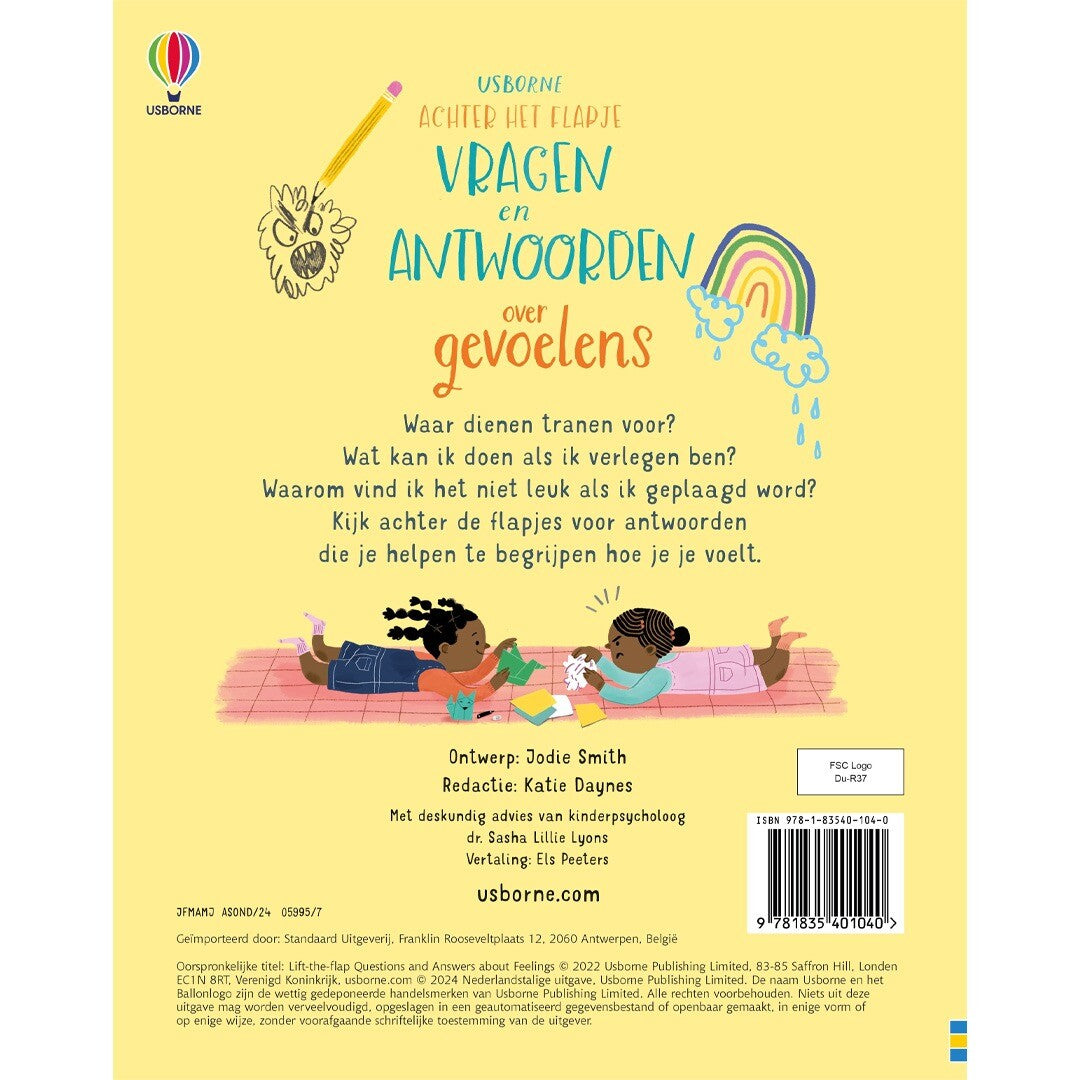 Uitgeverij usborne vragen en antwoorden over gevoelens