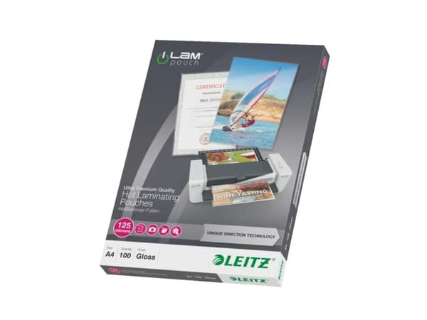 Lamineringslommer A4 125my Leitz krystalklar UDT - (100 stk.)