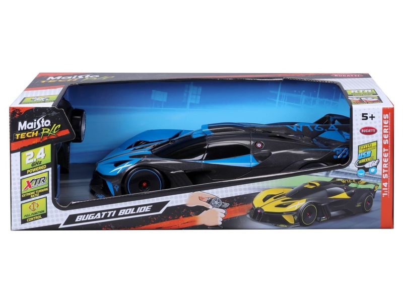 Maisto Rennwagen RC Bugatti Bolide 1/14, Blau Ferngesteuertes Spielzeug