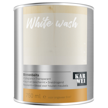 KARWEI binnenbeits transparant white wash 750 ml