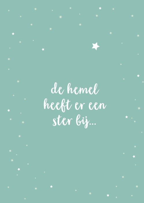 Greetz | Condoleancekaart | Er een ster bij