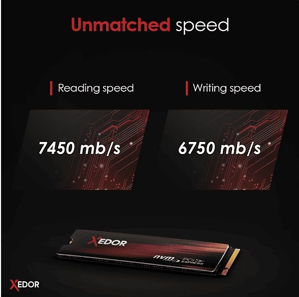 Xedor - XR75 - Interne SSD - 2 TB - PCIe 4.0 - NVMe M.2 - Heatsink