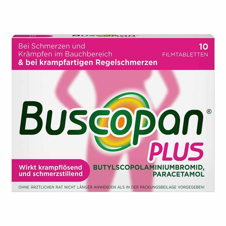 Buscopan Plus 10 mg / 500 mg Filmtabletten, 10 St