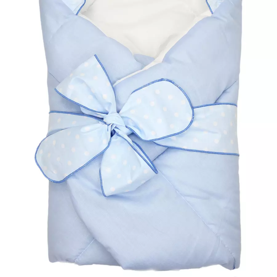 TupTam Unisex Baby Einschlagdecke mit Schleife blau