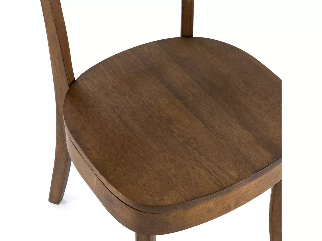 Pack de 2 chaises Nala couleur Noyer, Bois Massif