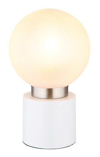 GLOBO Retrofit Tischlampe MARKA weiß /Opalglas