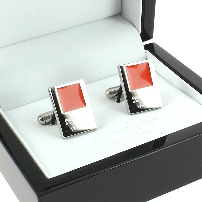 Boutons de manchette, Pantone Cherry Tomato