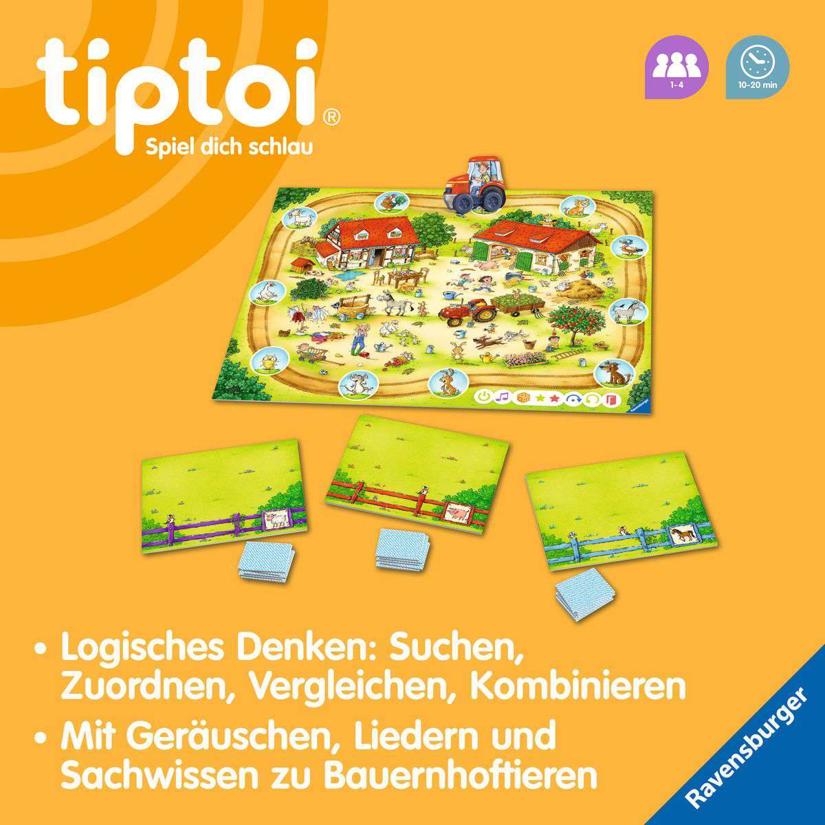 Ravensburger Spiel tiptoi® Rätselspaß auf dem Bauernhof