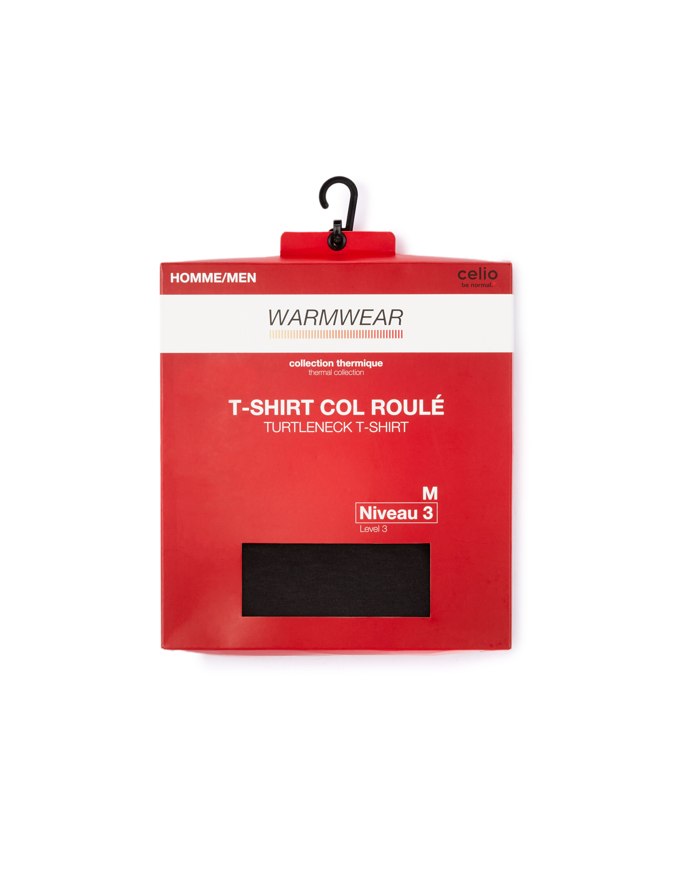 T-shirt col roulé warmwear Niveau 3 - noir