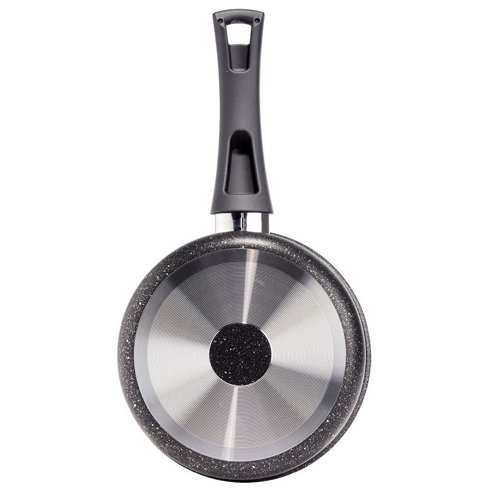 Casserole effet pierre antiadhérente noir Ø16xH7,5cm