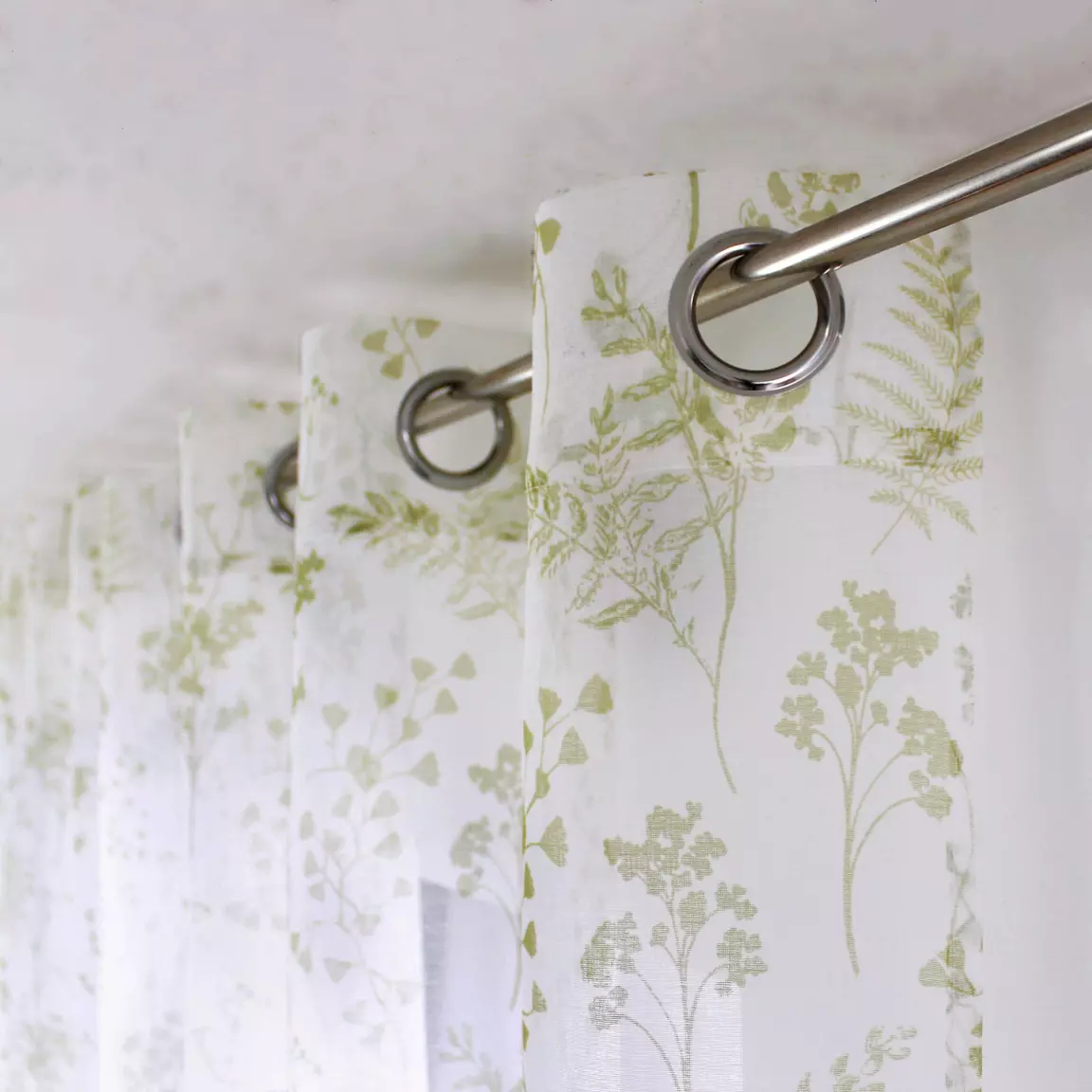 Voilage (140 x 240 cm) Herbier Vert tilleul