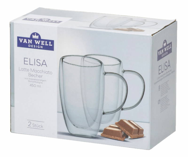 Van Well 2er Latte Macchiato Becher ELISA
