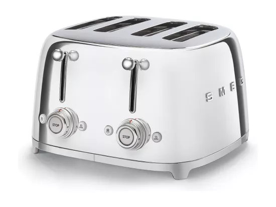 Smeg Grille-pains 4 fentes 950w chromé - tsf03sseu