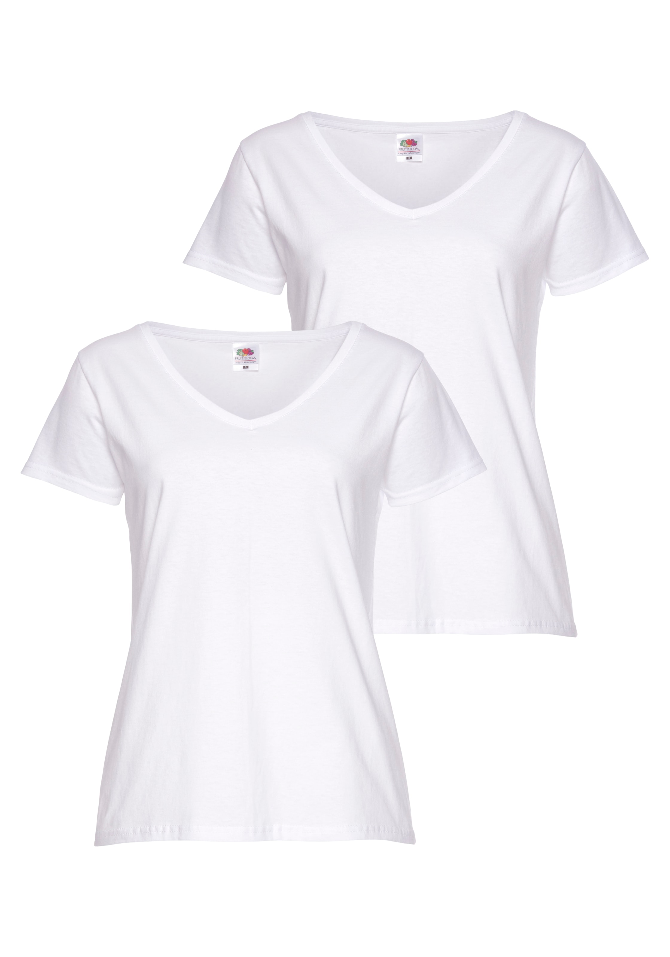 Fruit of the Loom V-Shirt »Lady-Fit Valueweight V-Neck«, 2 Stk.