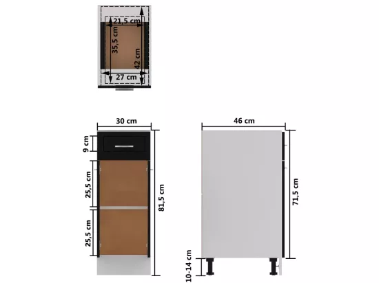Armoire de plancher à tiroir 
