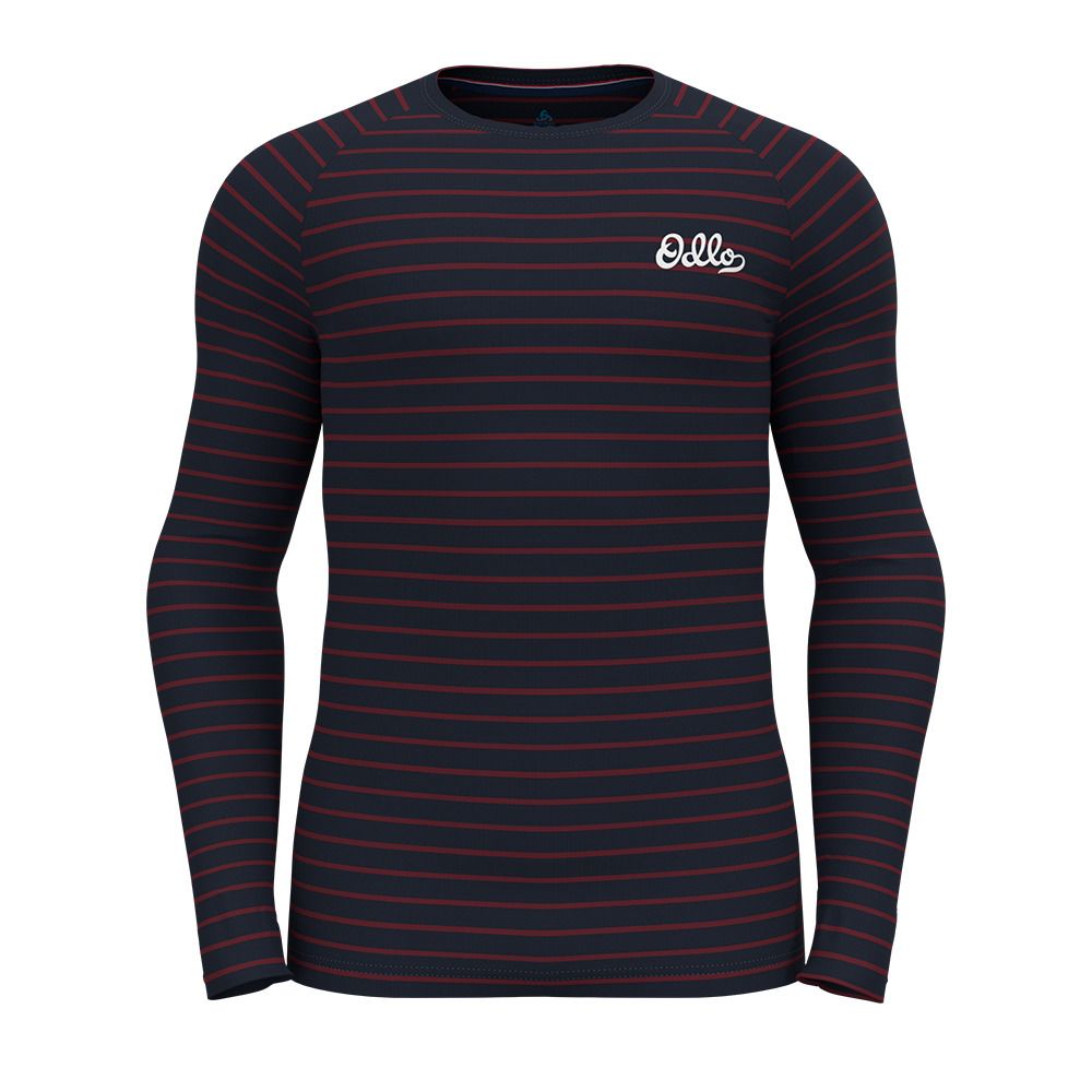 Odlo ACTIVE WARM ORIGINALS ECO - Sous-couche Homme dark sapphire - sundried tomato