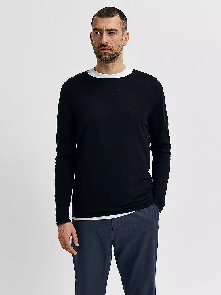 SELECTED Pullover SLHROME  schwarz
