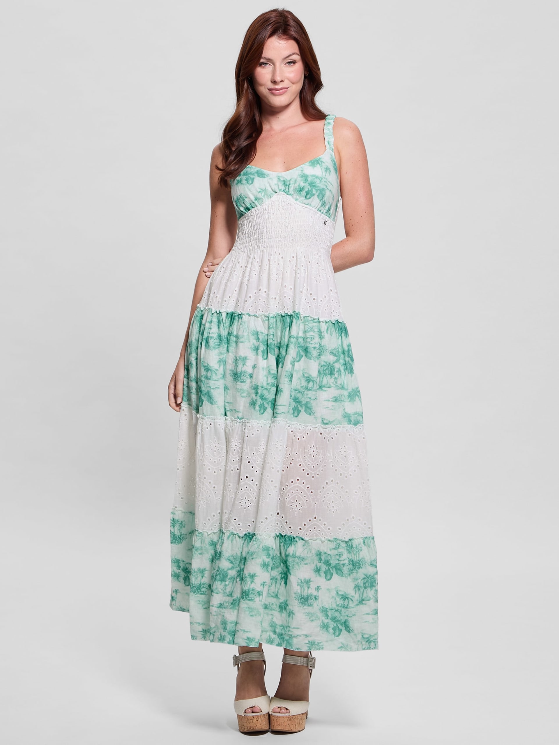 Vestido longo de linho Savina, tamanho único