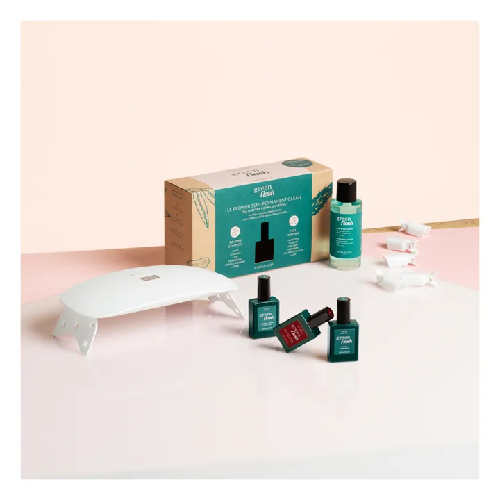 Manucurist Coffret routine semi-permanent Green Flash - 15 ml | Dark Pansy