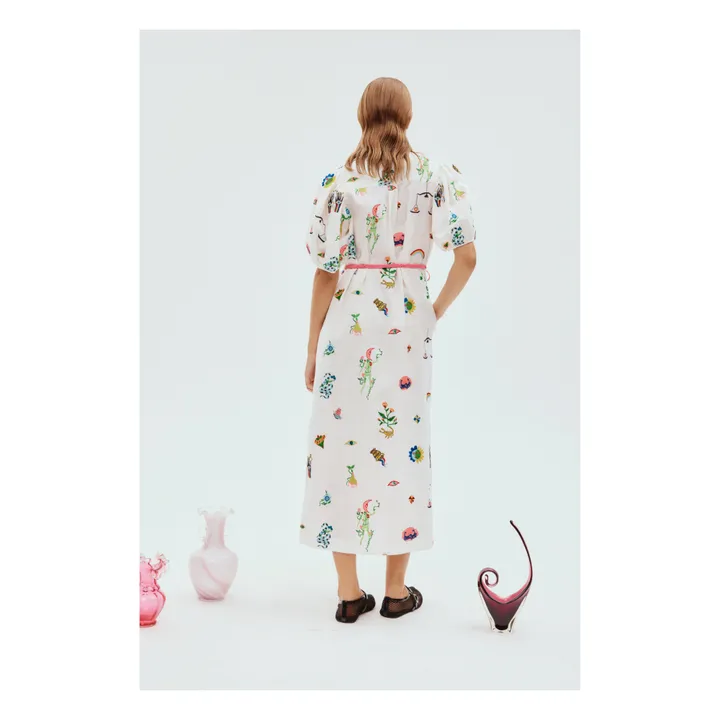 Alémais Robe Brodée Atticus Lin | Crème